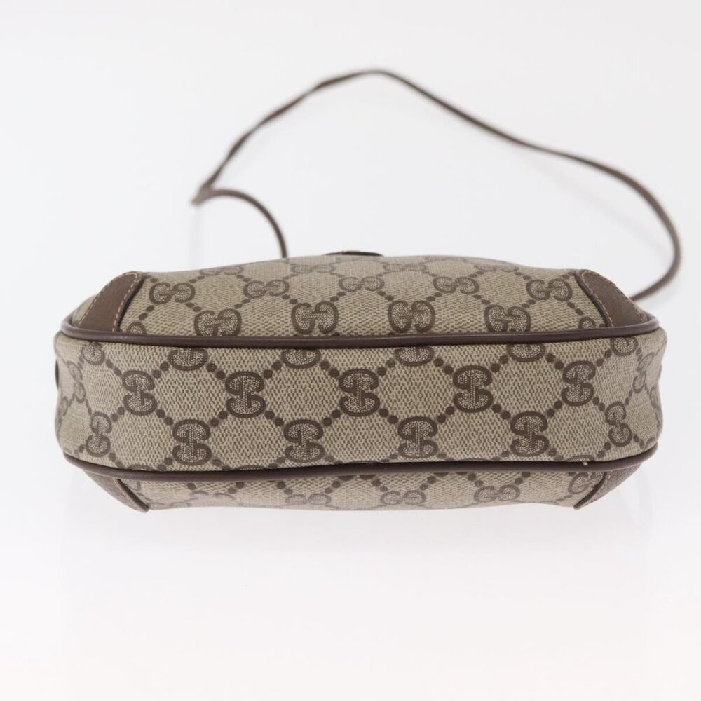 Authentic GUCCI GG Supreme Web Sherry Line Bag PVC Beige Gold 156 02 066 - Picture 16 of 16